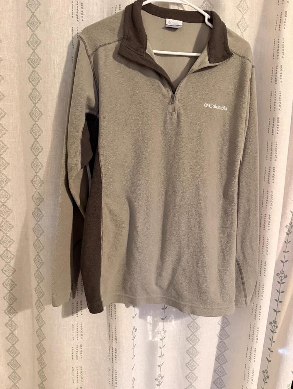 Columbia Klamath Range II Two Tone Heather Grey 1/4 Zip Casual Fleece Pullover